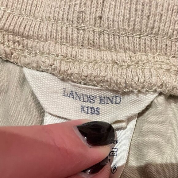 Lands End Kids Beige Khaki Shorts - Picture 3 of 7